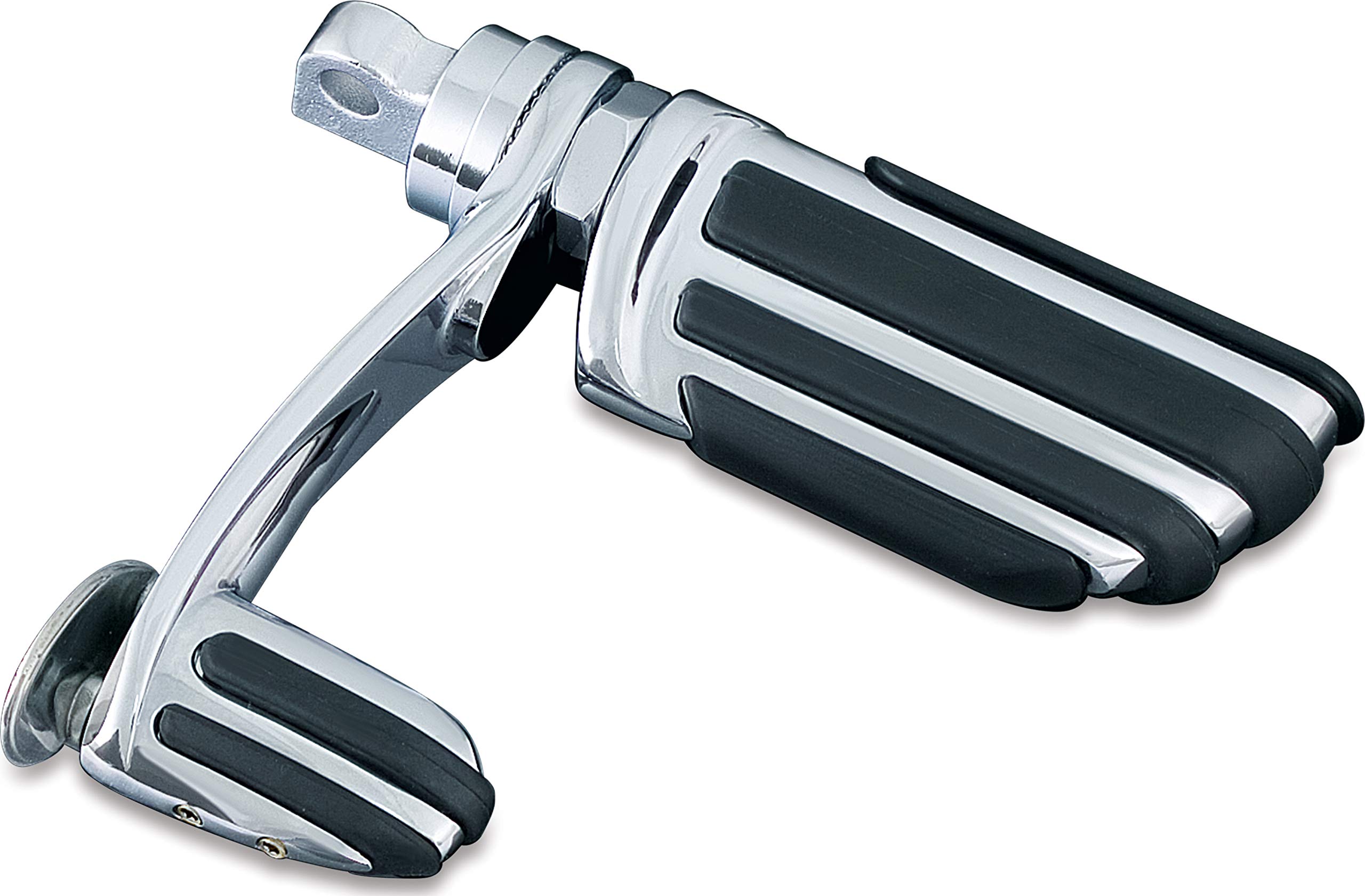 Kuryakyn 4428 Chrome Motorcycle Footpegs with Stirrups - 1 Pair for Comfortable Riding & Long Distance Cruising
