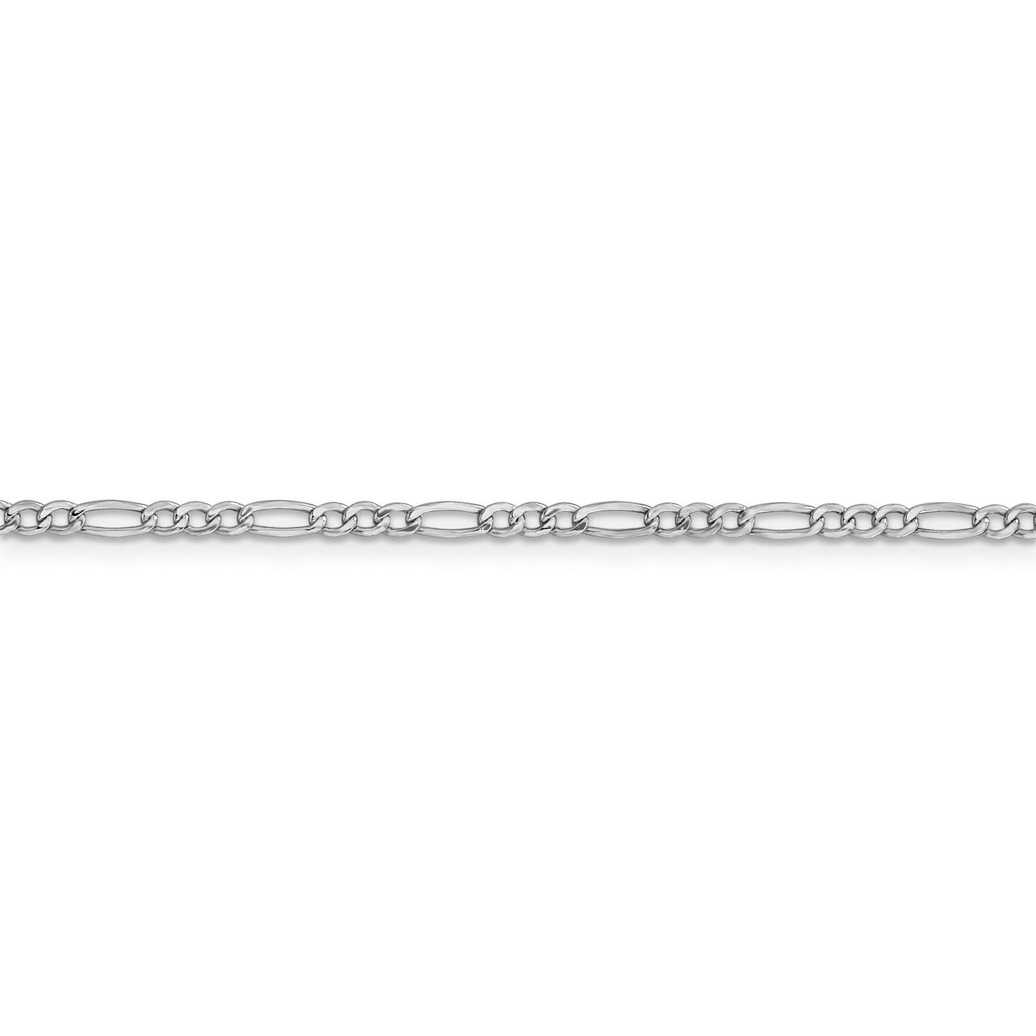 14K White Gold Lightweight Figaro Chain Necklace, Bracelet or Anklet - Elegant Jewelry for Women, Perfect for Everyday Wear, Gifts & Special Occasions