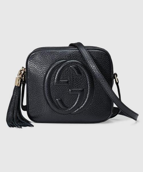 Gucci Soho Small Leather Disco Crossbody Bag for Women - Black Genuine Leather Shoulder Purse | Perfect for Date Night, Parties & Everyday Use