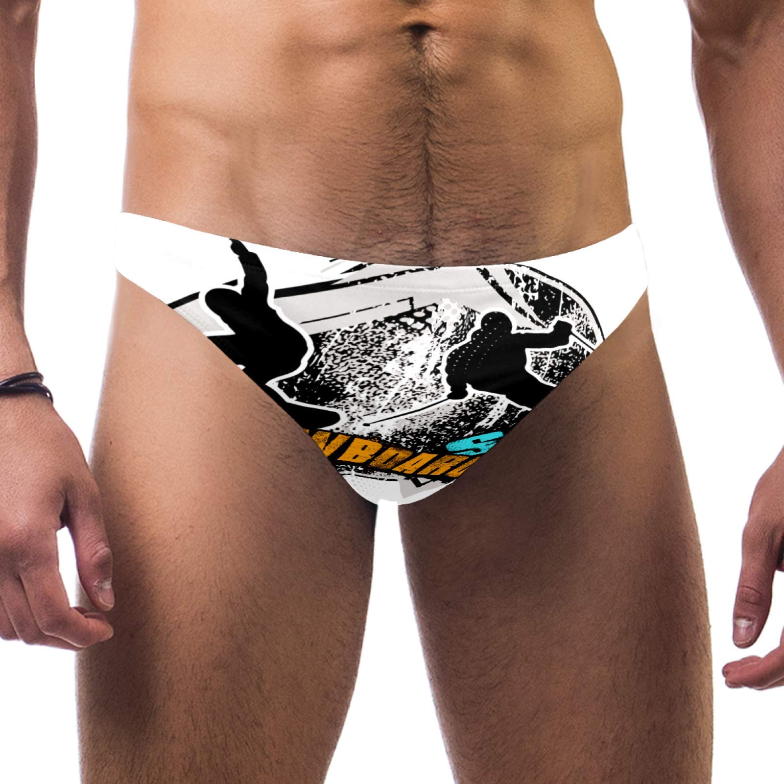Livehome Men's Quick Dry Snowboard & Ski Design Swim Briefs - Sexy Bikini Swimwear for Beach, Pool & Water Sports