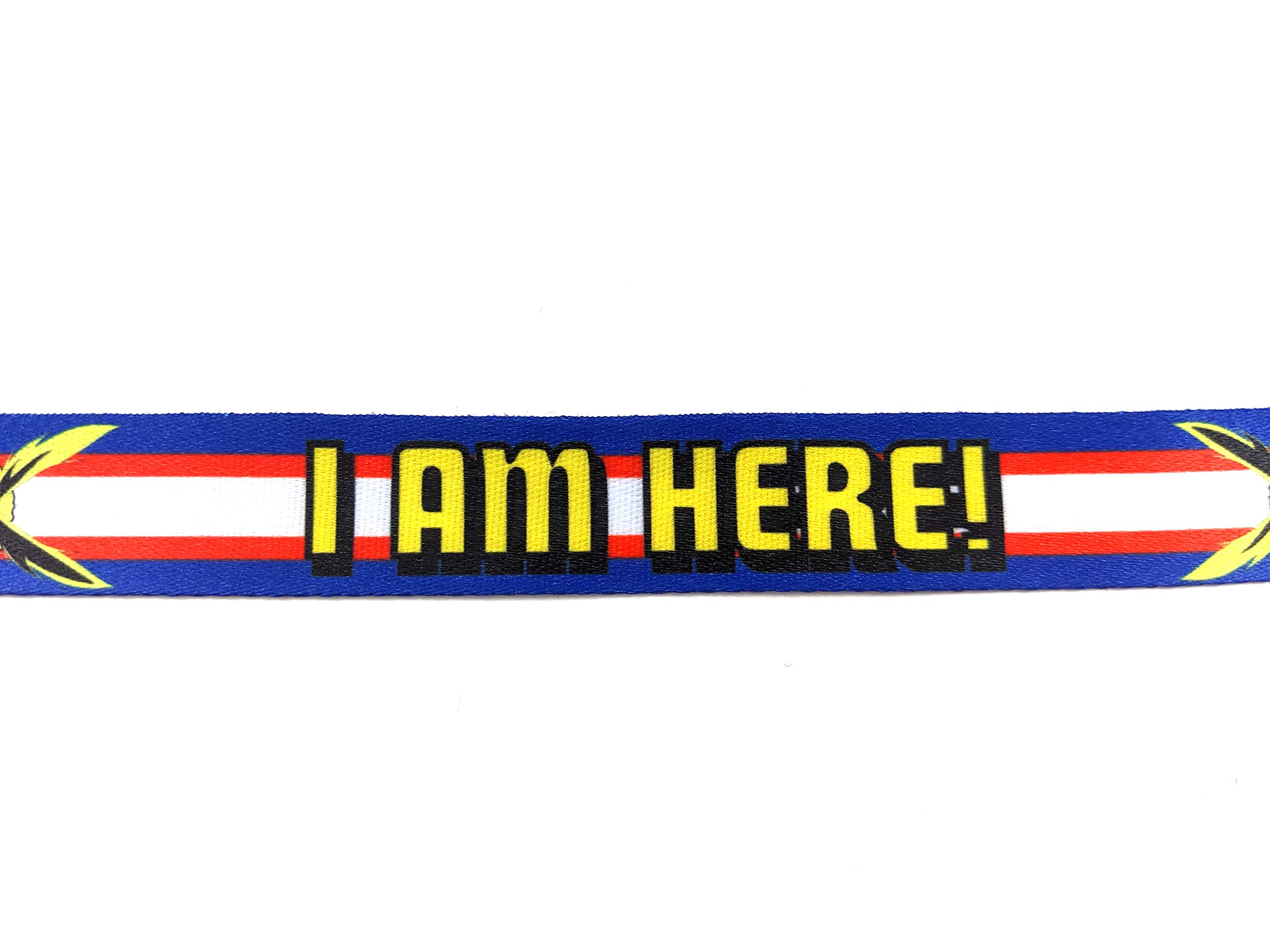 Academia All Might Neck Lanyard with Claw Clasp - Secure Key Holder, ID Badge Holder & Whistle Holder for Cosplay, Work & School | Anime Accessories for My Hero Academia Fans