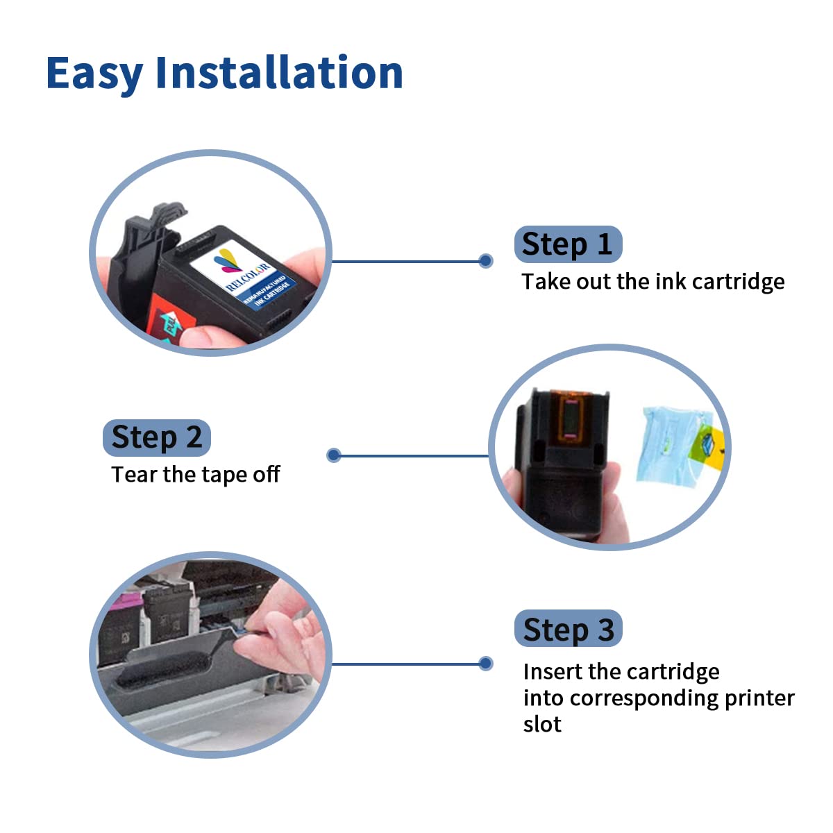 High-Quality Remanufactured HP 62XL Ink Cartridge Replacement - Compatible with HP 5540, 5542, 5545, 5640, 5642, 5660, 5664, 5665, 7640, 7645, 8000, 200, 250, 5740, 5742, 5743, 5745, 8040, 8045 Printers - Perfect for Home, Office & School Printing Needs