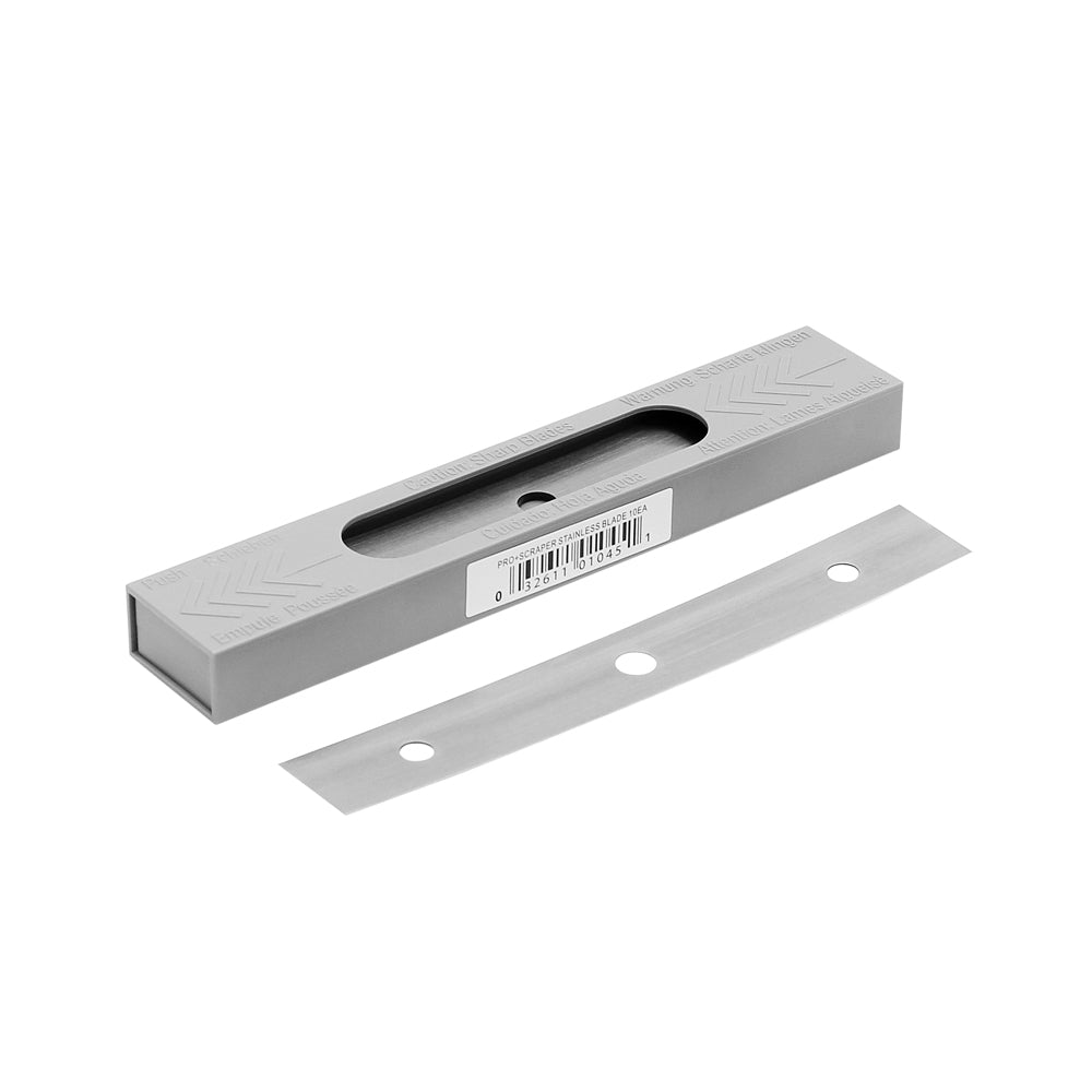 Ettore Pro+ Stainless Steel Scraper Blades 6 Inch (15cm) - Heavy Duty Cleaning Tools for Windows, Glass, Tile, and Stovetops