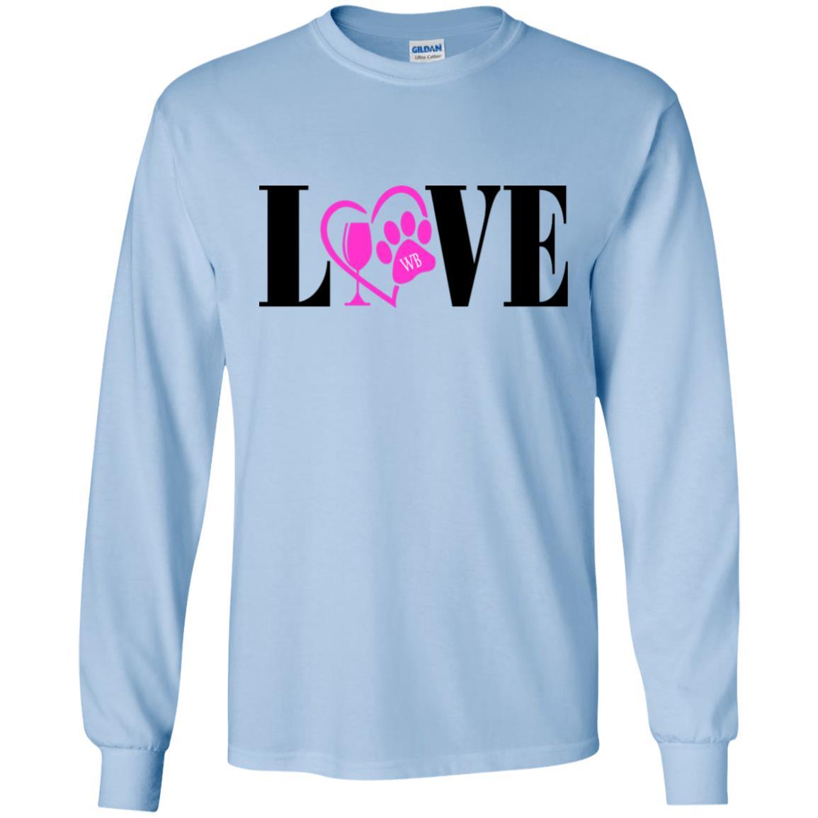 WineyBitches.co LS Ultra Cotton T-Shirt for Women | Soft Comfortable Long Sleeve Tee | Perfect for Casual Wear, Lounge & Everyday Outfits