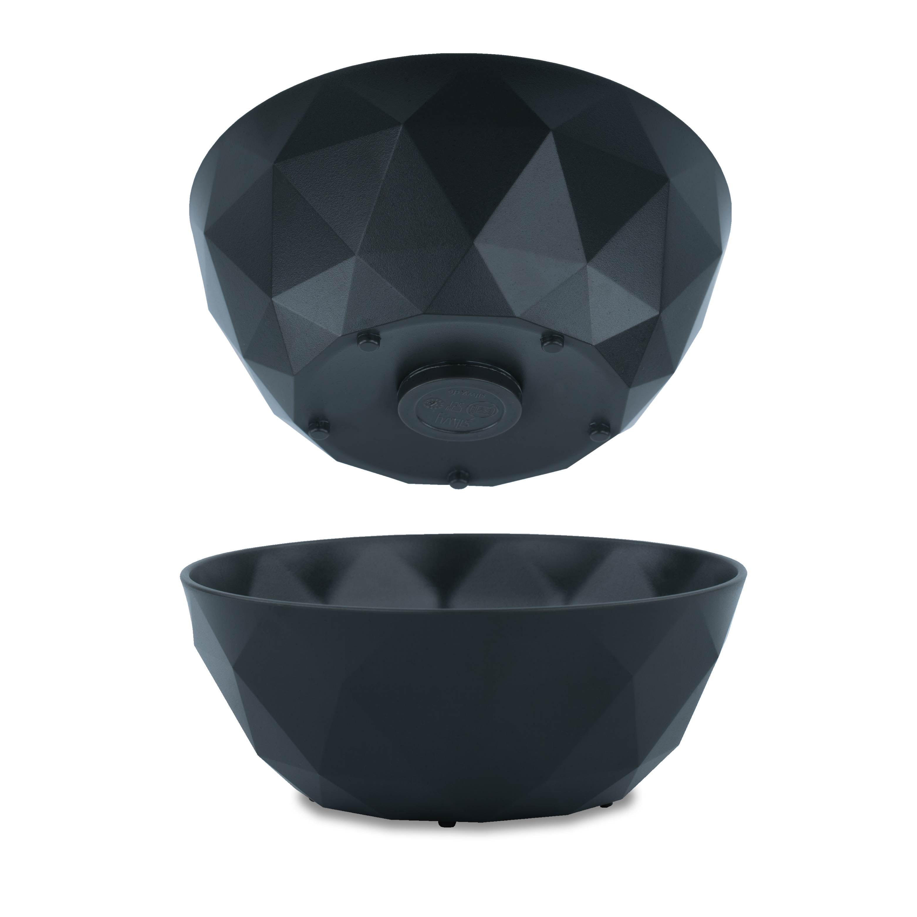 Premium Magnetic Plastic Bowls - 16cm Grey - Perfect for Kitchen Storage, Office Organization & Craft Supplies