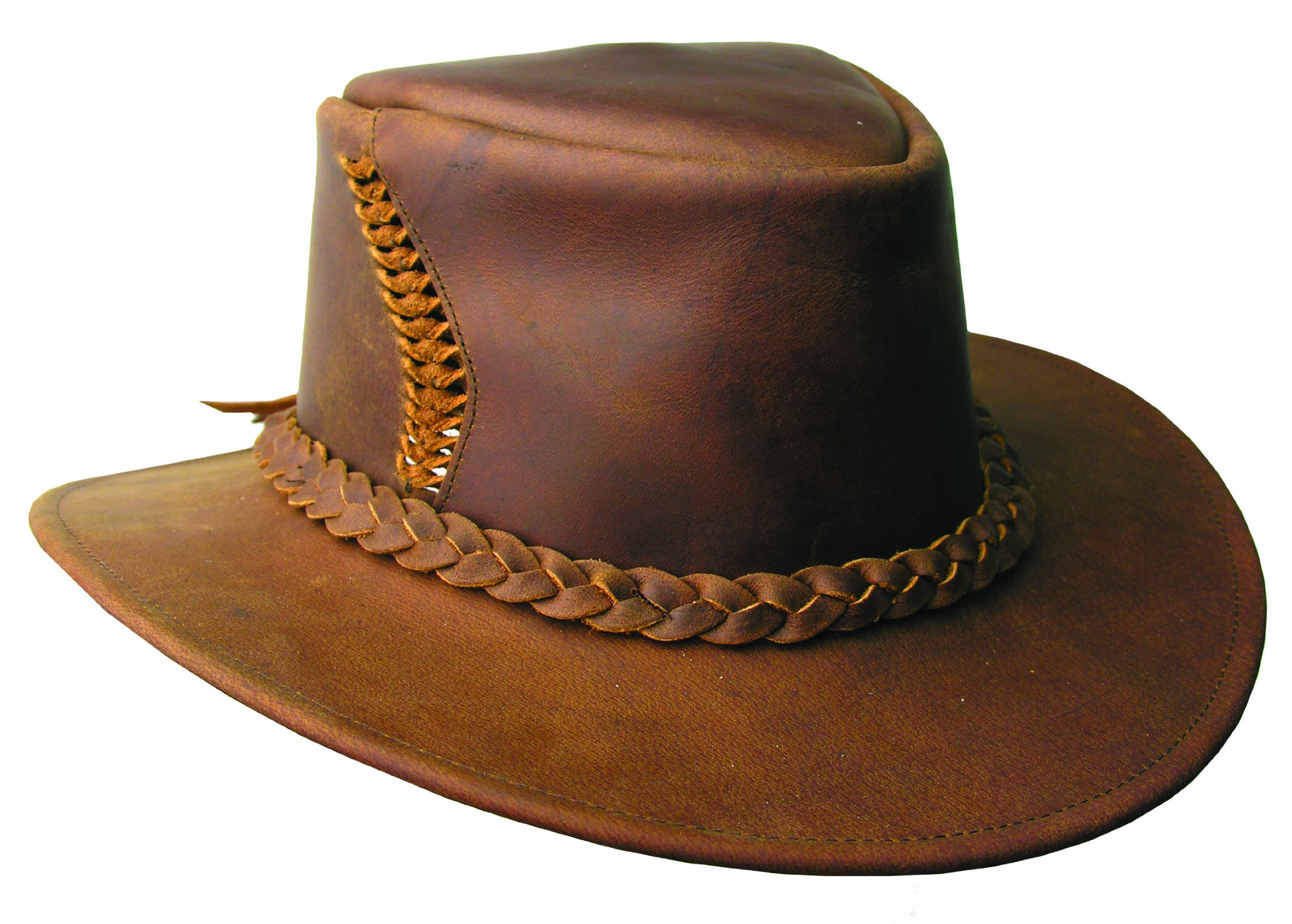 KAKADU Traders Genuine Cobram Leather Hat for Men & Women - Stylish Outback & Western Cowboy Hat for Outdoor Adventures, Rodeo, and Country Fashion