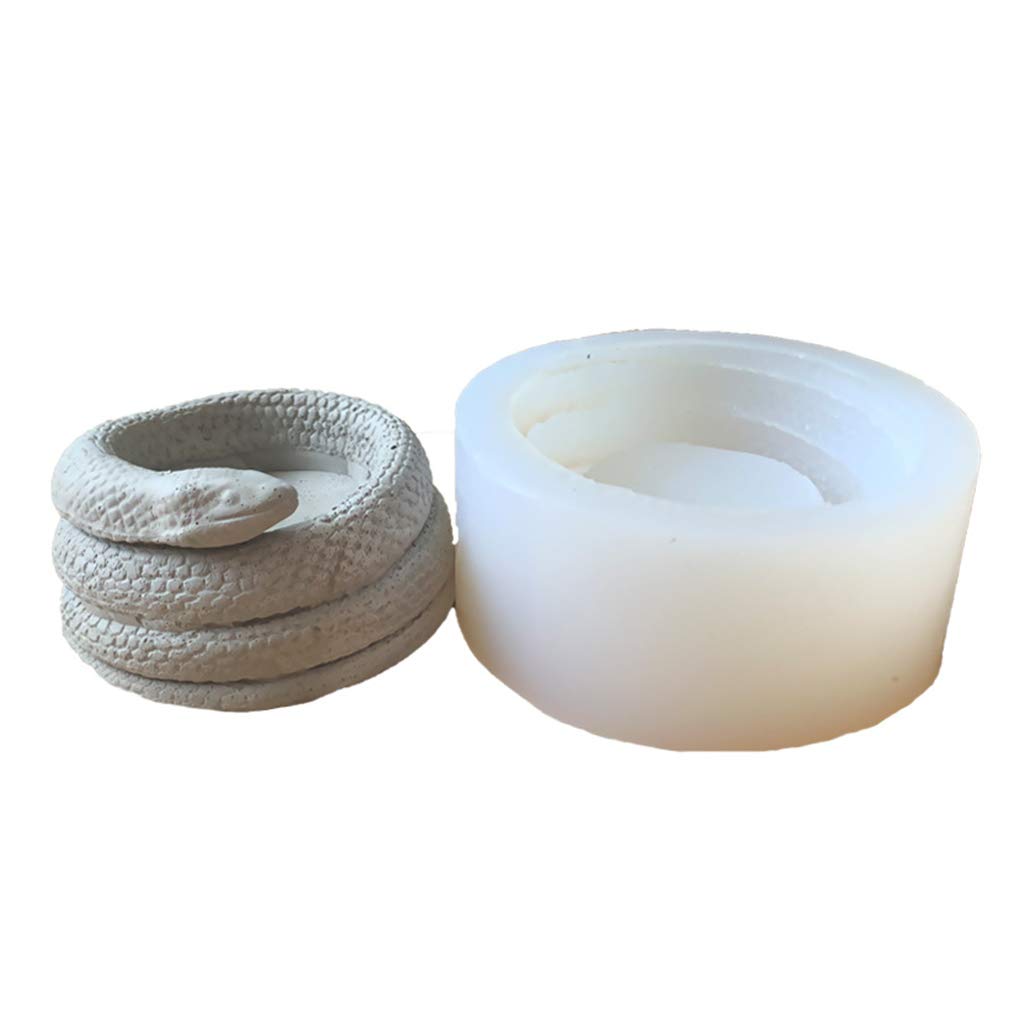 DIY Epoxy Resin Snake-Shaped Silicone Candle Holder Mold - Concrete & Resin Candle Making Kit for Home Decor, Wedding Centerpieces & Craft Projects