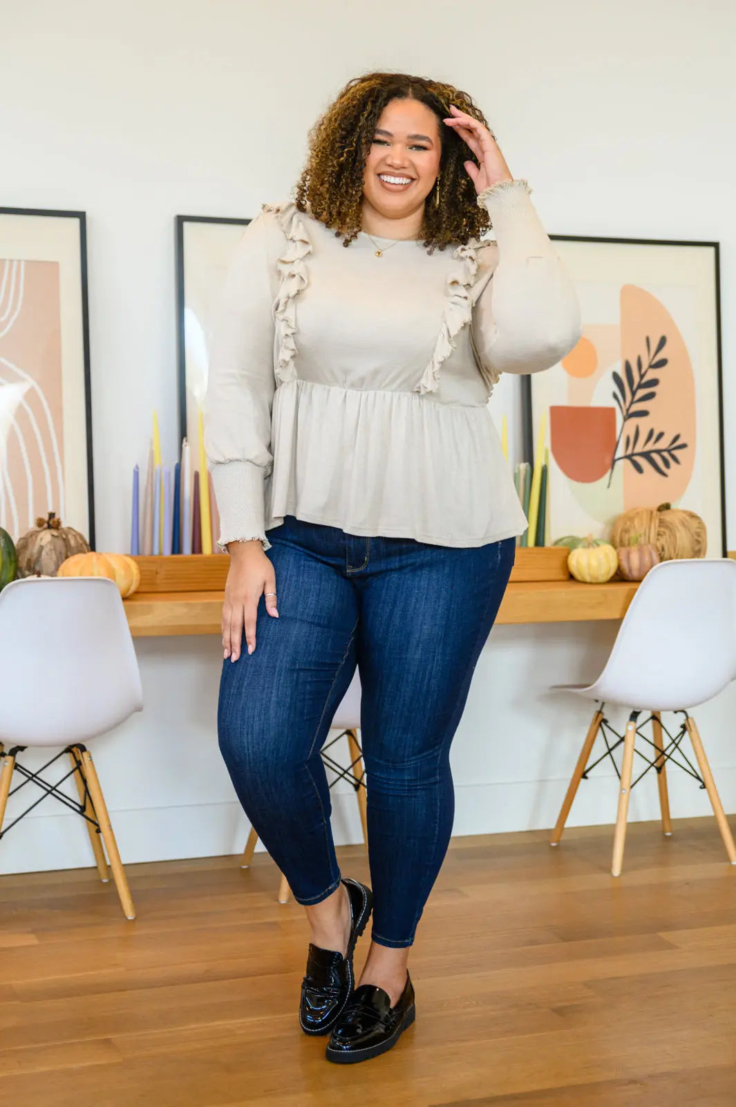 Georgia Back Yoke Skinny Jeans for Women - Stretch Denim Pants with Phone Pocket - Perfect for Casual Outfits & Everyday Wear