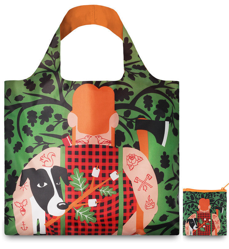 LOQI COOL PEOPLE Collection Tote Bag by Cristina Caramida - Stylish Reusable Shopping Bag for Groceries, Beach & Daily Use