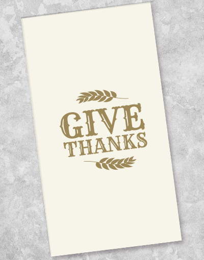 Give Thanks Guest Towel Napkins (40 Count) - Premium Cotton Thanksgiving Dinner Napkins for Holiday Parties, Family Gatherings & Special Occasions