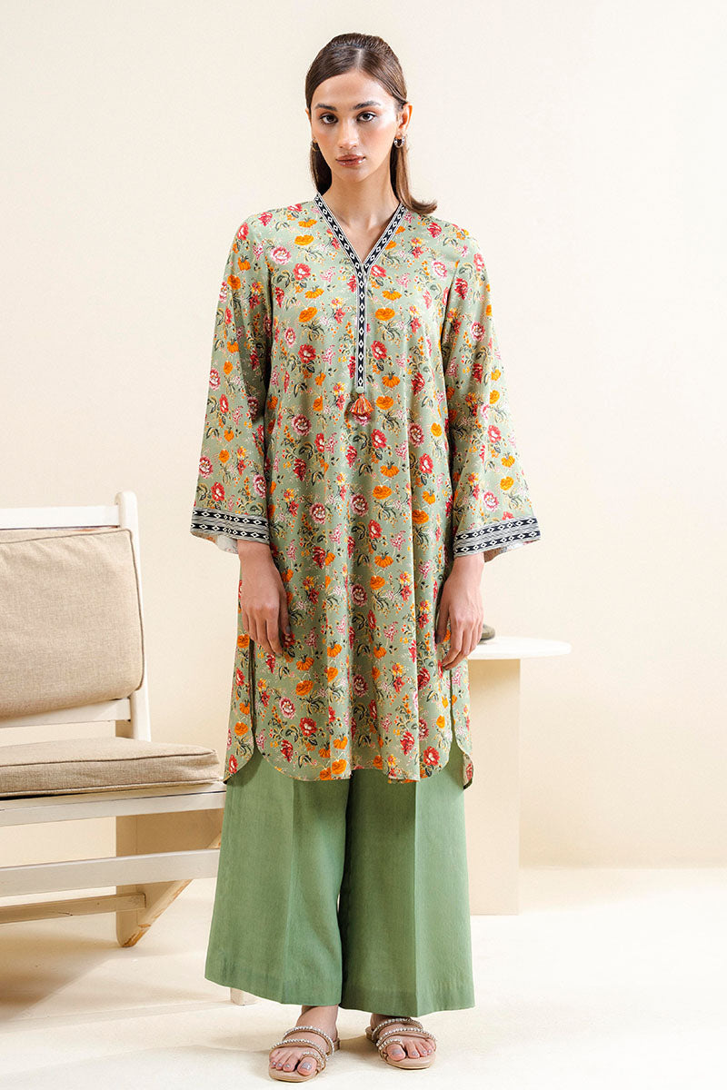 Muted Rose 2-Piece Printed Linen Suit for Women - Summer Casual Outfit & Beach Wedding Guest Dress
