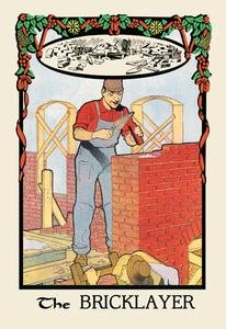 Bricklayer Unframed Wall Art Print - 20x30 Inches Poster for Home & Office Decor - Perfect for Living Room, Bedroom, or Workspace