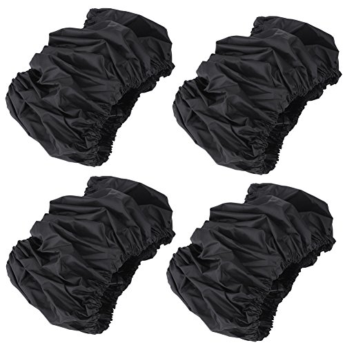 4Pcs Black Dustproof Stroller Wheel Covers for Baby & Kid – Durable Protection for Stroller Wheels – Perfect for Outdoor Walks, Travel & Daily Use