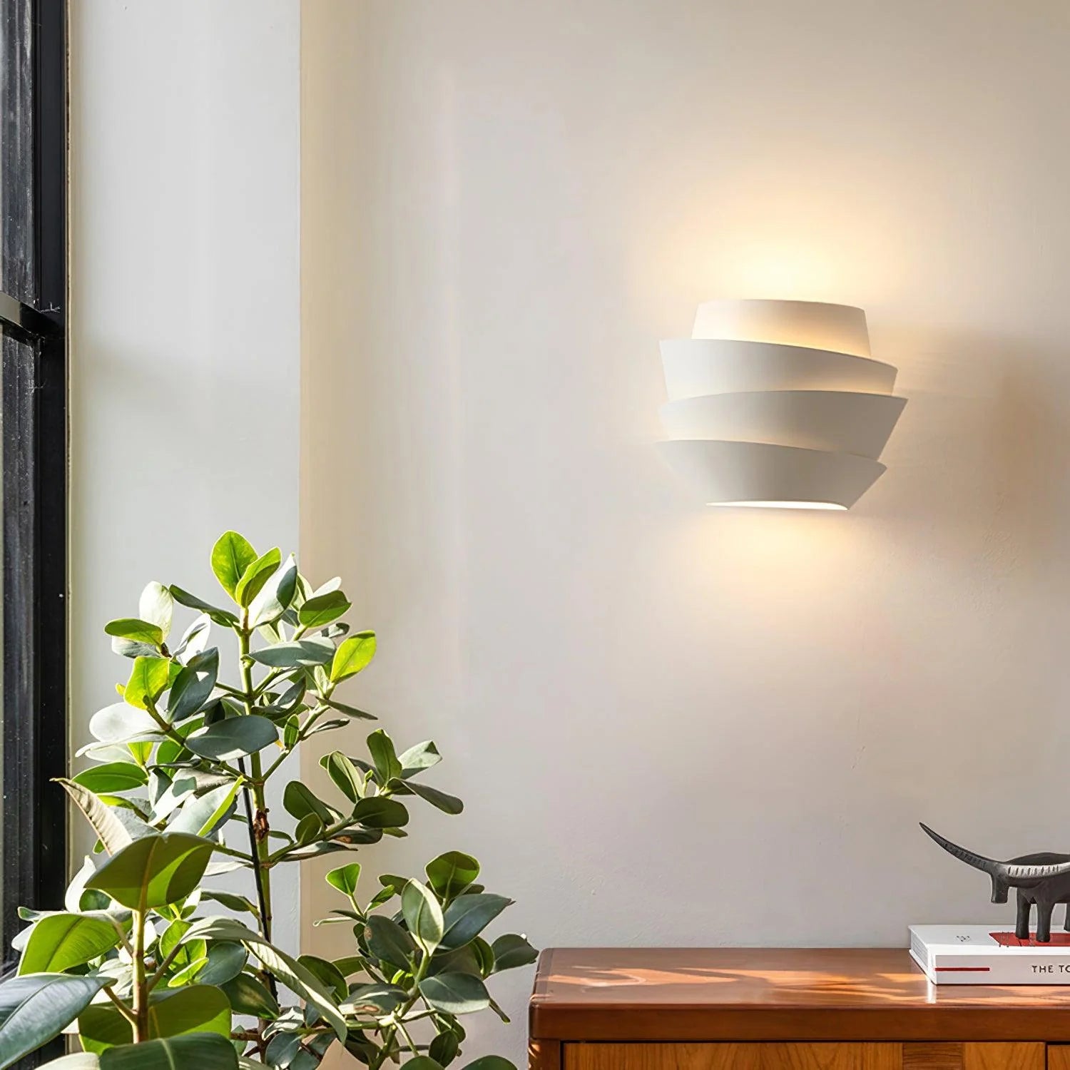 Nordic Pine Cone Wall Lamp - Modern Wooden LED Wall Light for Bedroom, Living Room, and Hallway - Warm White Dimmable Lighting for Cozy Home Decor