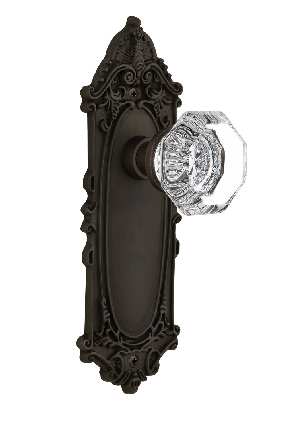 Nostalgic Warehouse Victorian Door Plate with Waldorf Knob - 2.75