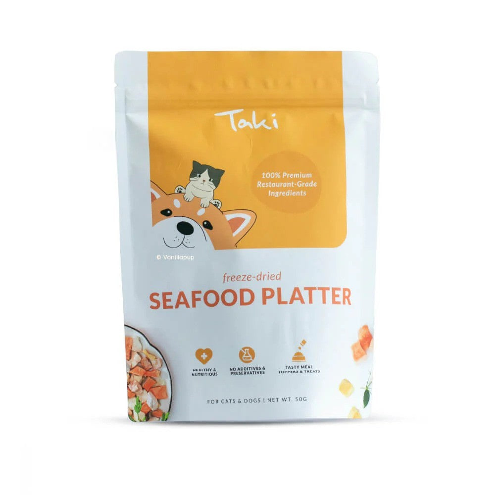Premium Freeze-Dried Seafood Platter - Natural Protein Treats for Dogs & Cats | Grain-Free, High-Protein Snacks for Training & Dental Health