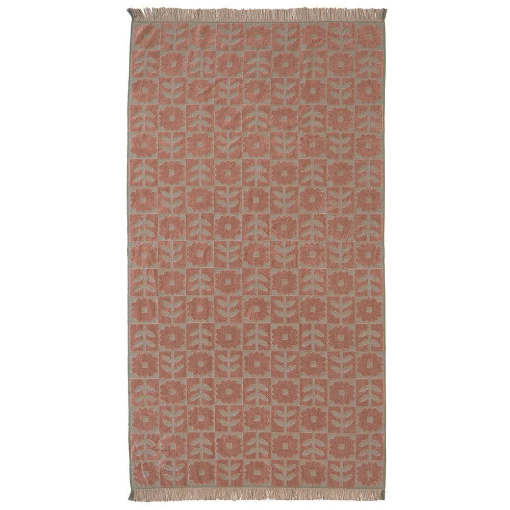 Premium HiLo Beach Towel Bloom Toffee by Bambury - Ultra Soft & Absorbent, Large Size for Pool, Beach, Picnic & Outdoor Activities