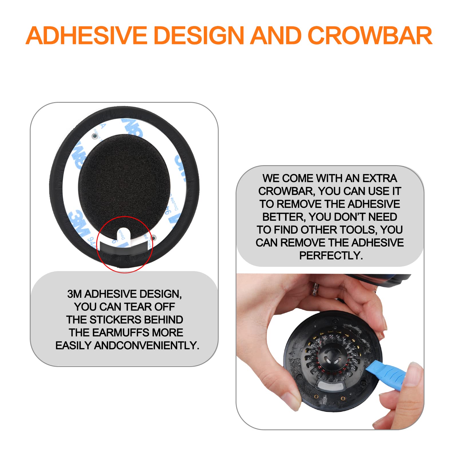 Gvoears Replacement Ear Pads for Beats Solo 3 & Solo 2 Wireless/Wired Headphones - Premium Memory Foam Cushions with Strong 3M Adhesive (Black) - Enhanced Comfort for Gaming, Music & Travel