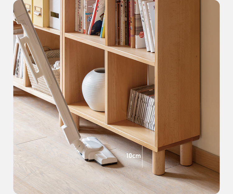 Solid Wood Bookshelf - Beech & Oak Bookcase with Free Combination - Perfect for Home Office, Living Room, and Library Storage