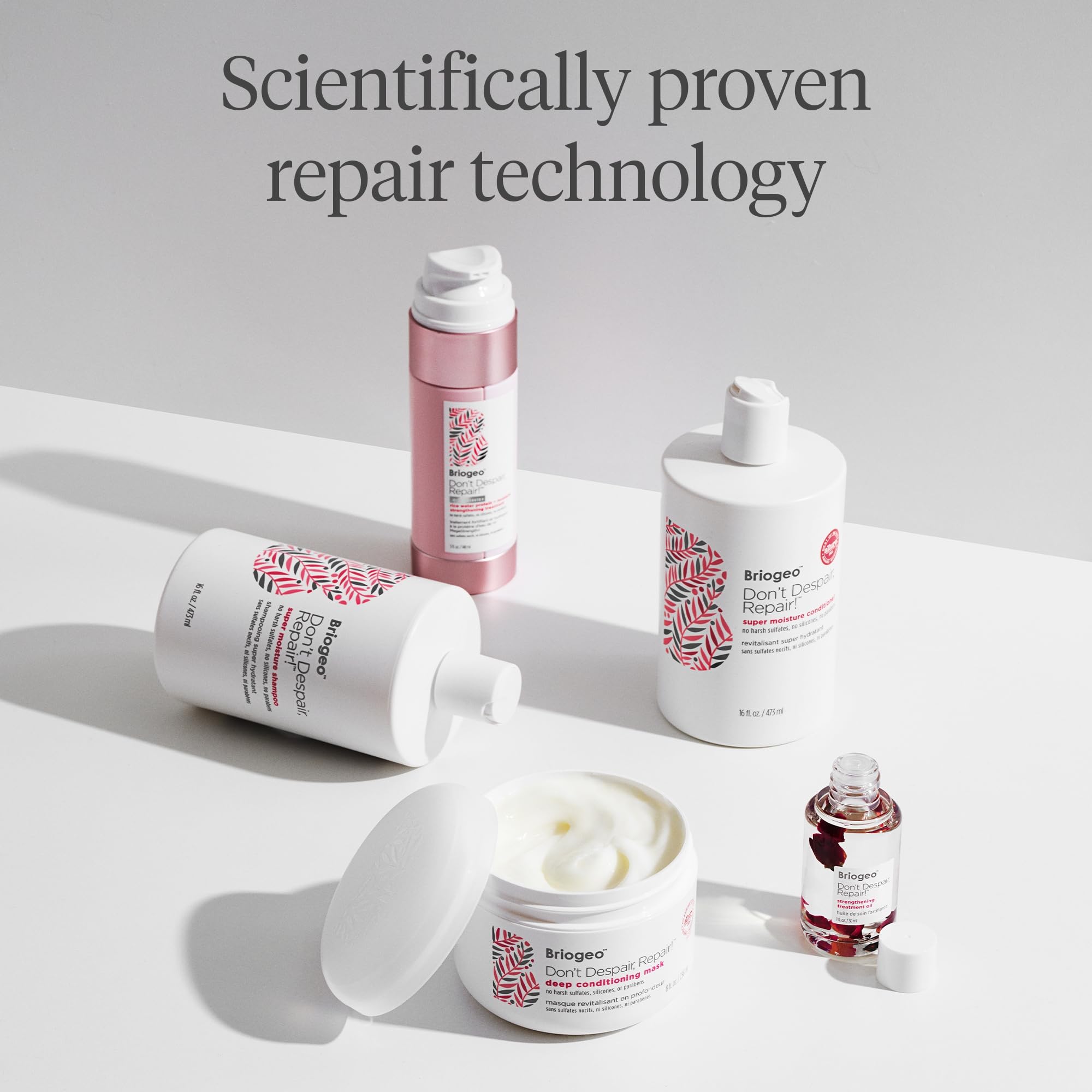 Briogeo Don't Despair, Repair! Super Moisture Shampoo for Dry Damaged Hair - Argan Oil Infused Protein Shampoo & Hair Treatment | Vegan & Cruelty-Free | Deep Hydration for Color-Treated & Frizzy Hair | Salon Quality Hair Care at Home