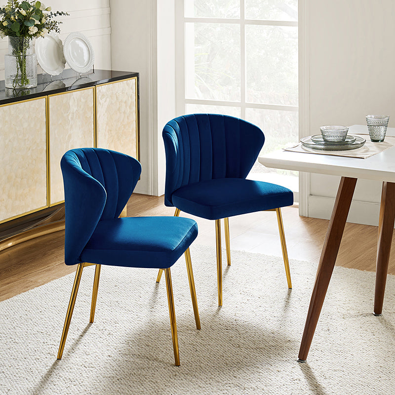 Aruna Side Chair Set - Modern Dining Chairs for Kitchen, Living Room & Office - 2-Piece Wooden Accent Chairs with Cushion - Perfect for Small Spaces, Breakfast Nook & Home Decor