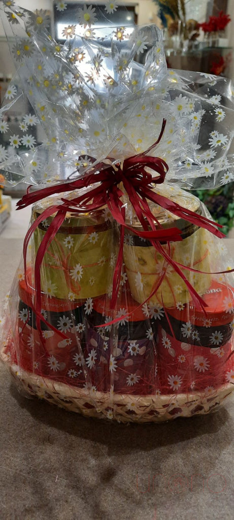 Premium Gourmet Jam & Honey Gift Set - Assorted Fruit Flavors & Pure Raw Honey - Perfect for Breakfast, Tea Time & Holiday Gifting