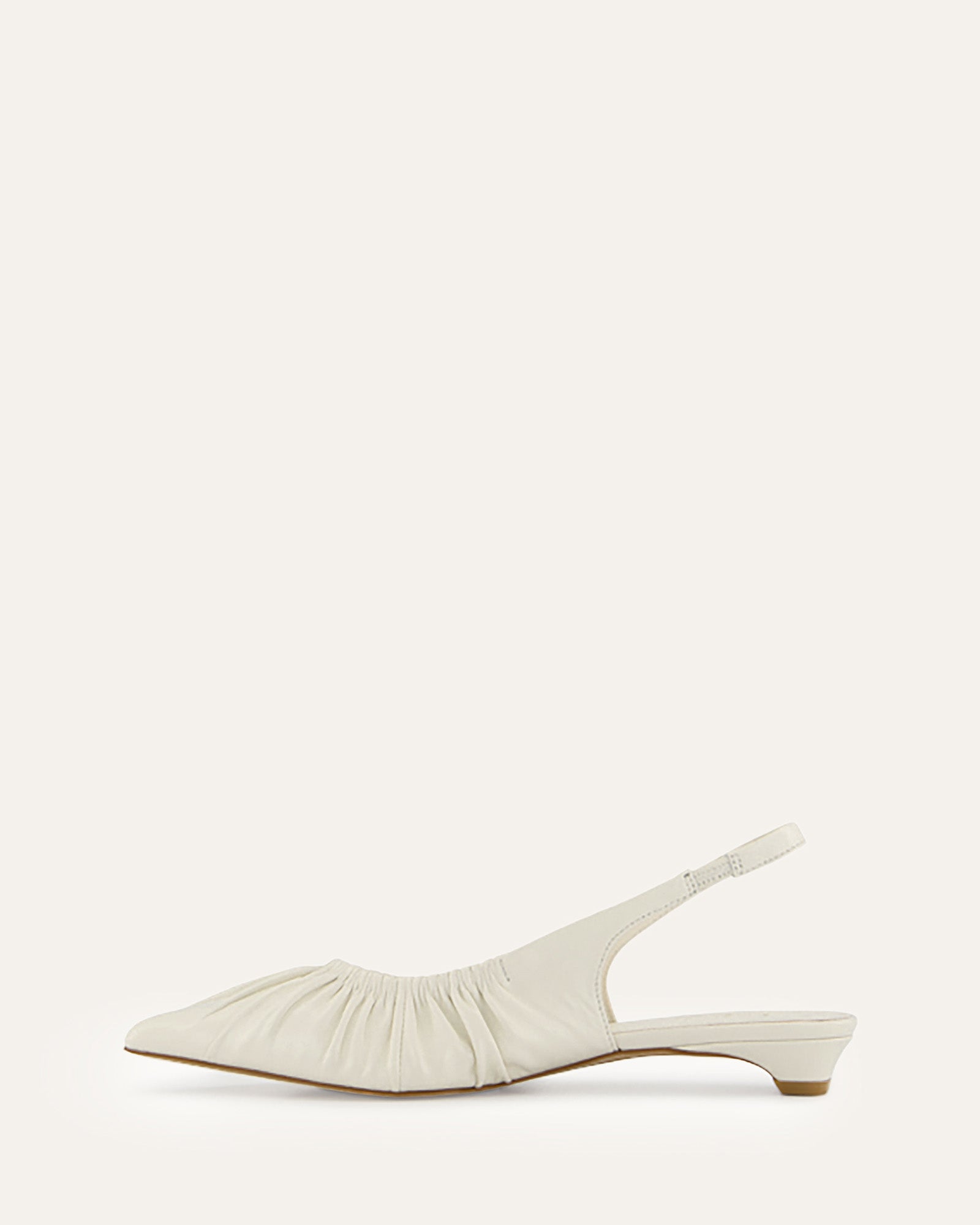 Adaline Women's Leather Dress Flats in Off White - Comfortable & Stylish Shoes for Work, Office, and Casual Wear