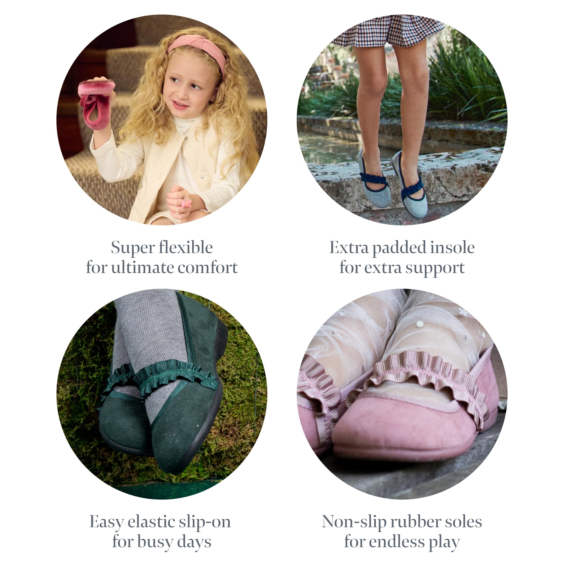 Comfortable Mary Jane Shoes with Elastic Straps for Girls – Toddler, Little Kid & Big Kid Sizes – Perfect for School, Parties, Weddings & Special Occasions