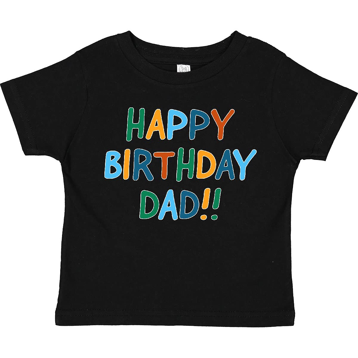 Inktastic Happy Birthday Dad Toddler T-Shirt - Cute Cotton Tee for 2-4 Year Olds - Perfect Gift for Father's Day & Birthday Parties