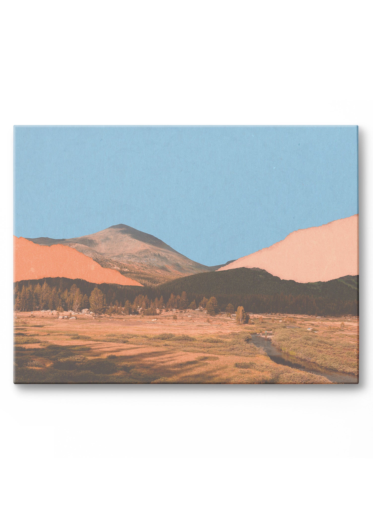 Noon in Nevada Canvas Wall Art - Handmade Desert Landscape Painting for Home & Office Decor | Perfect for Living Room, Bedroom, or Workspace