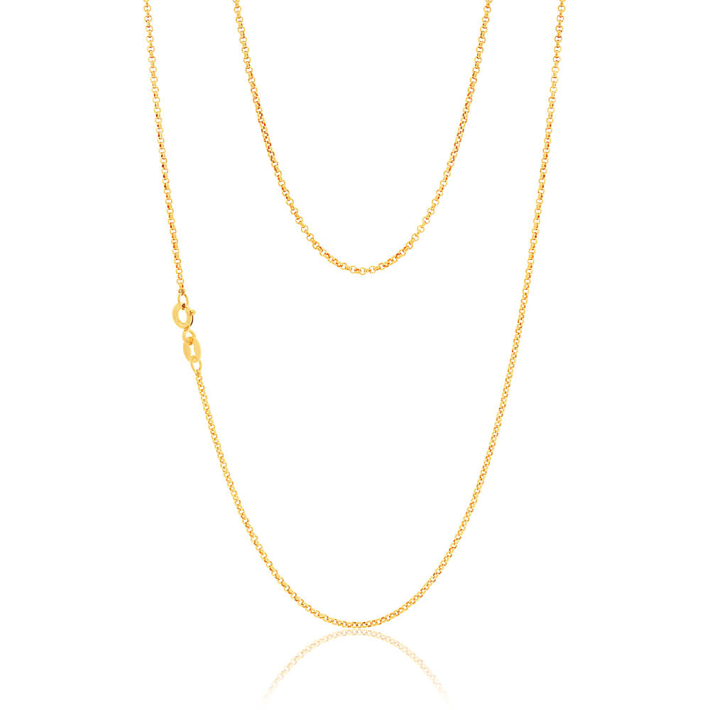 9ct Yellow Gold Silver Filled Belcher Chain Necklace - Elegant Jewelry for Women, Perfect for Everyday Wear, Parties & Special Occasions