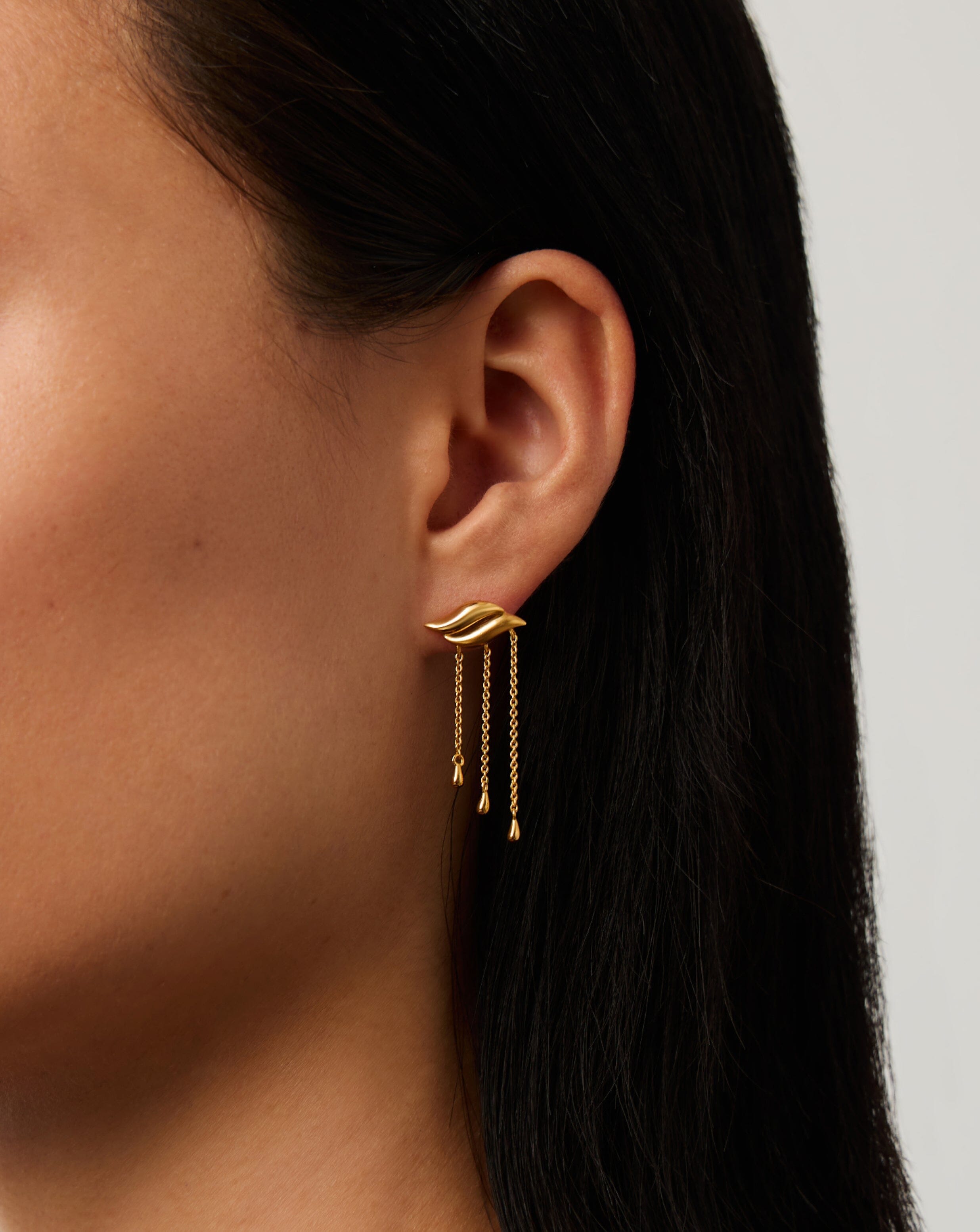 Savi Waterfall Drop Earrings - 18k Gold Vermeil Dangle Earrings for Women | Elegant Jewelry Gift for Wedding, Party & Special Occasions