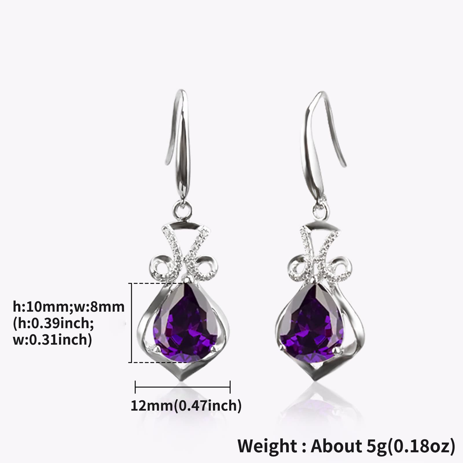 925 Sterling Silver Dangle Earrings for Women - Trendy Shiny Cubic Zirconia Drop Earrings | Perfect Gift for Birthday, Anniversary & Special Occasions