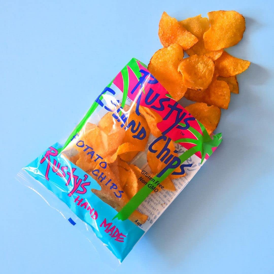 Rusty's Crunchy Gluten Free Chips - Healthy Vegan Snacks, Non-GMO, No Preservatives - Perfect for Lunch Boxes, Road Trips & Movie Nights