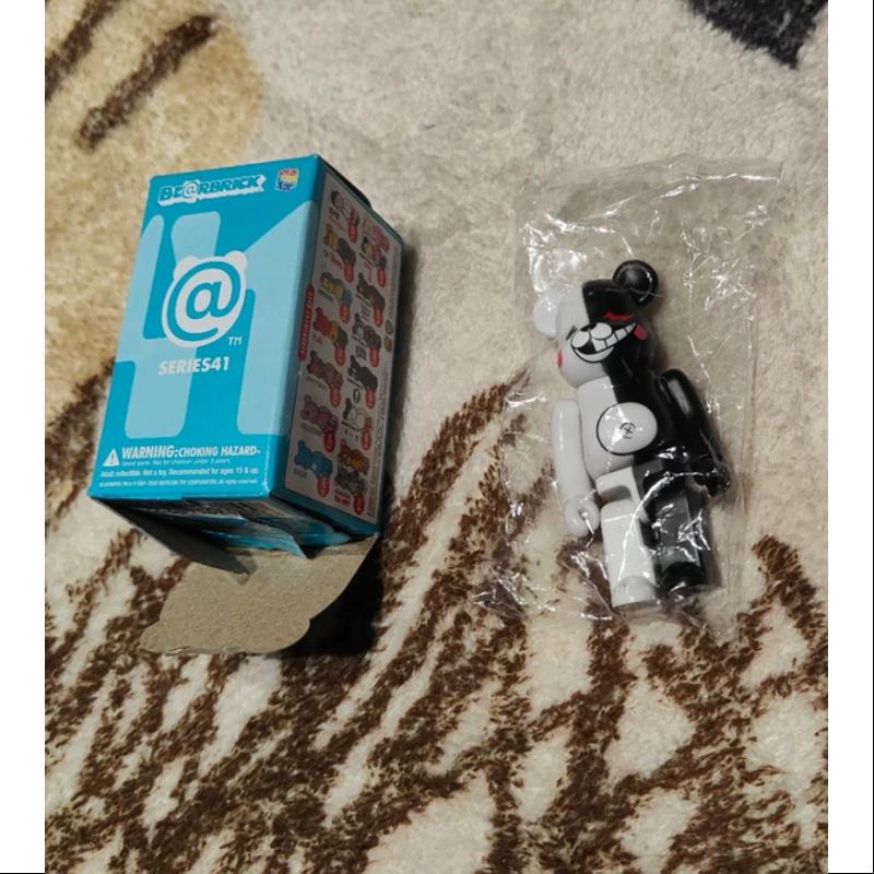 Bearbrick Series 41 SUPER Secret MONOKUMA DANGANRONPA 100% Collectible Figure - Limited Edition Anime Character Model for Display & Gift Giving - Perfect for Anime Fans, Collectors and Home Decor