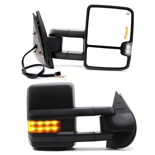 07-14 Chevy GMC Towing Mirrors Black