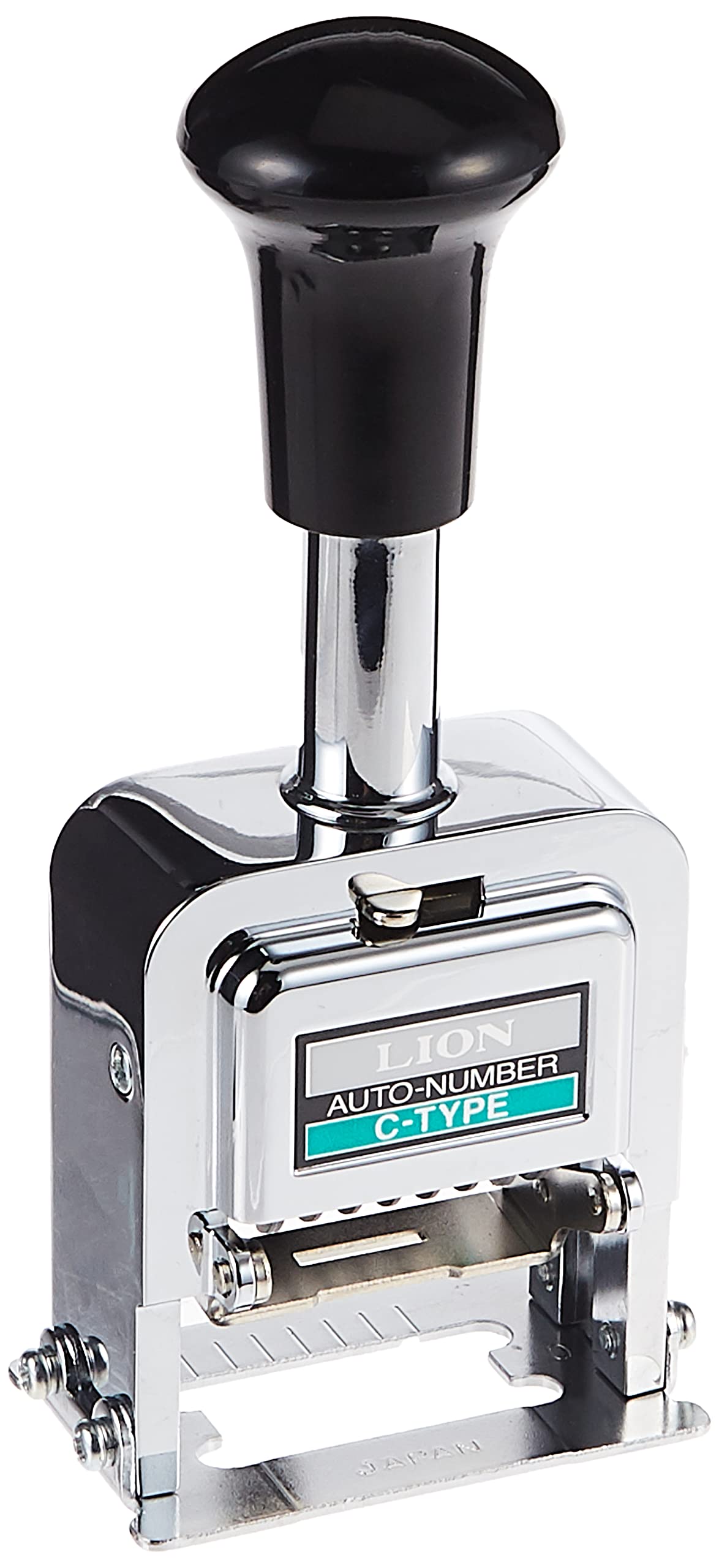 Lion Pro-Line Heavy-Duty Automatic Numbering Machine with 6-Wheels & Alphabet - C-75 Silver | Perfect for Document Stamping, Invoice Numbering & Office Organization