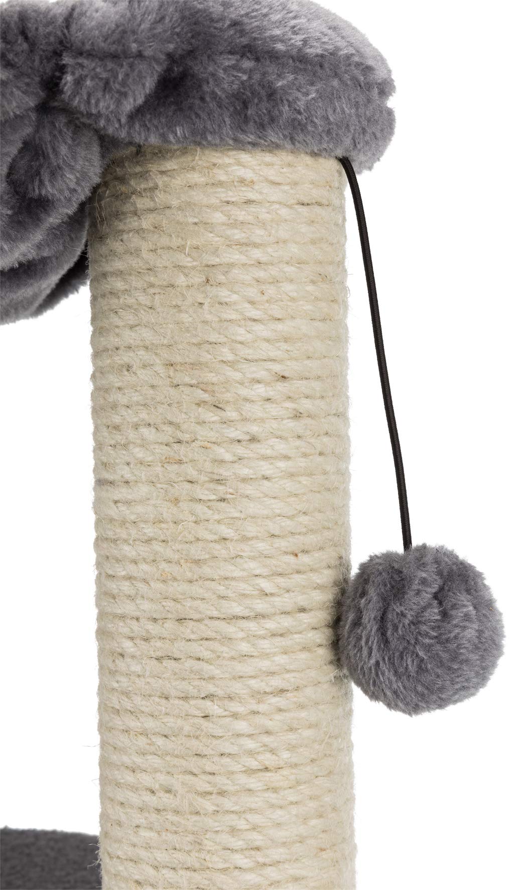TRIXIE Baza Grande 24-inch Cat Tree with 2 Sisal Scratching Posts, Cat Condo & Hammock - Includes Dangling Cat Toy for Indoor Cats - Perfect for Play, Rest & Scratching in Home or Office
