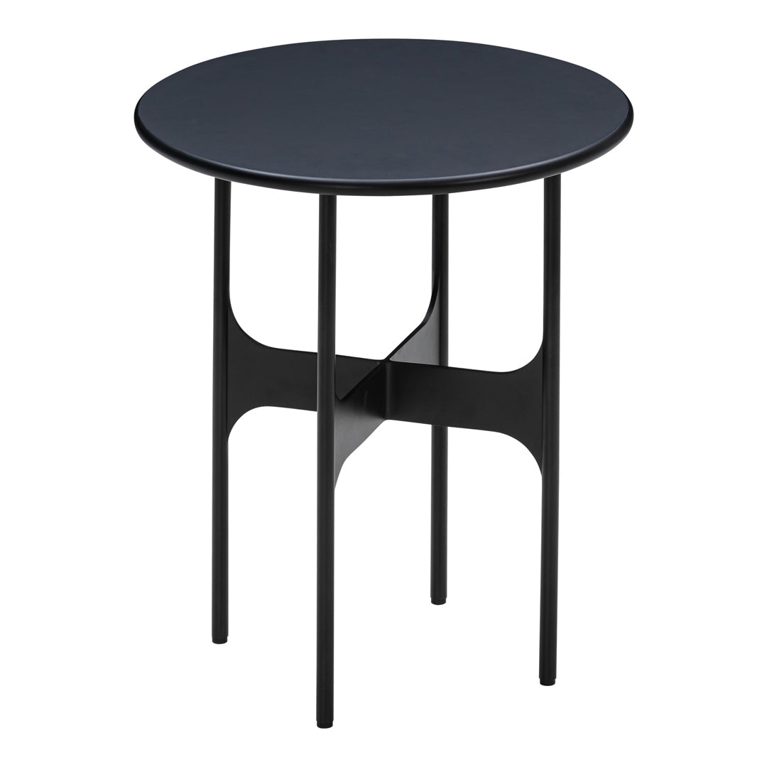 Floema Modern Side Table - Small End Table for Living Room, Bedroom, or Office - Stylish Accent Table with Sturdy Metal Frame & Wooden Top - Perfect for Holding Lamps, Books, or Decor