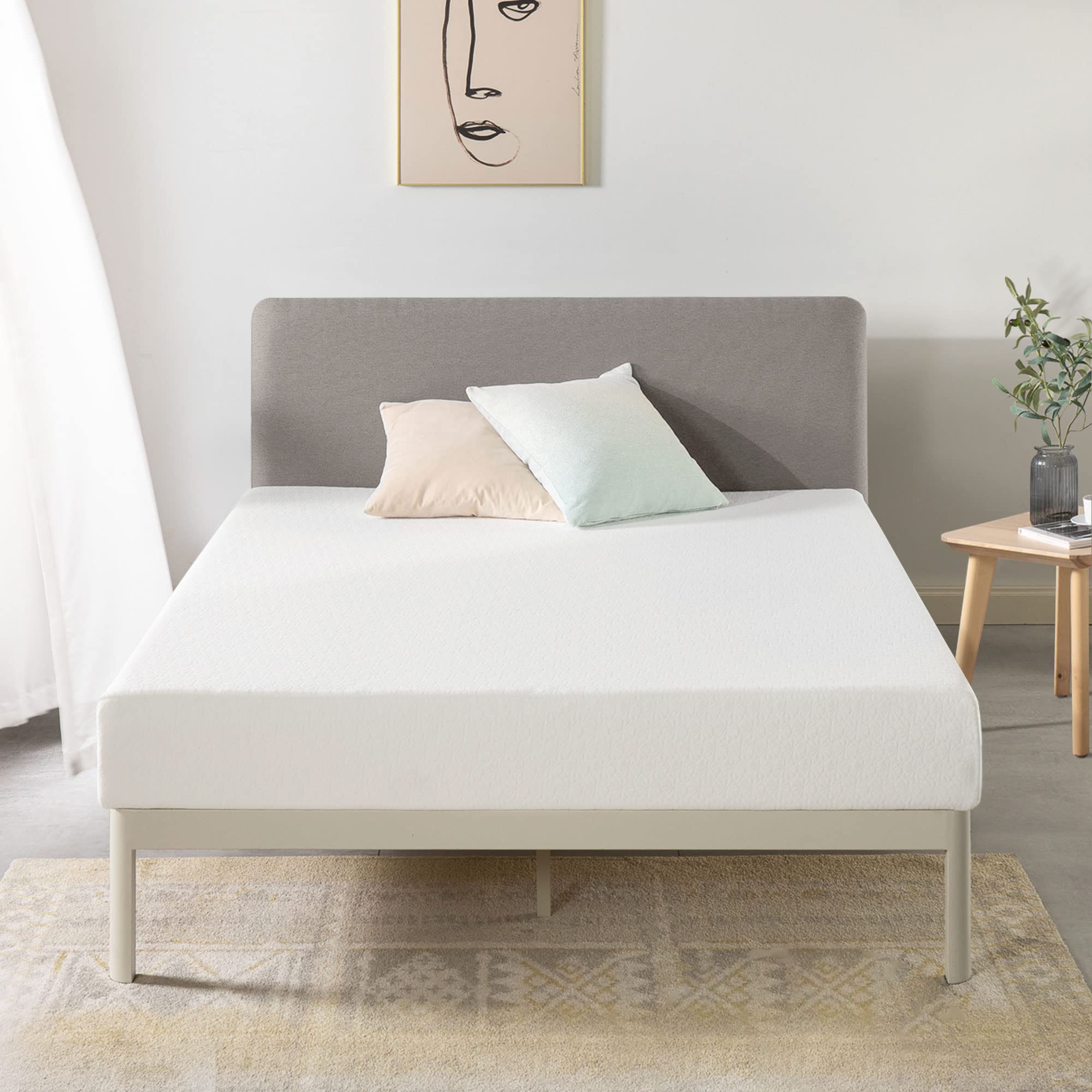 8 Inch Queen Mattress in a Box - Green Tea Memory Foam for Pressure Relief & Support | Best Price Mattress | Perfect for Guest Rooms, Dorms & Small Spaces