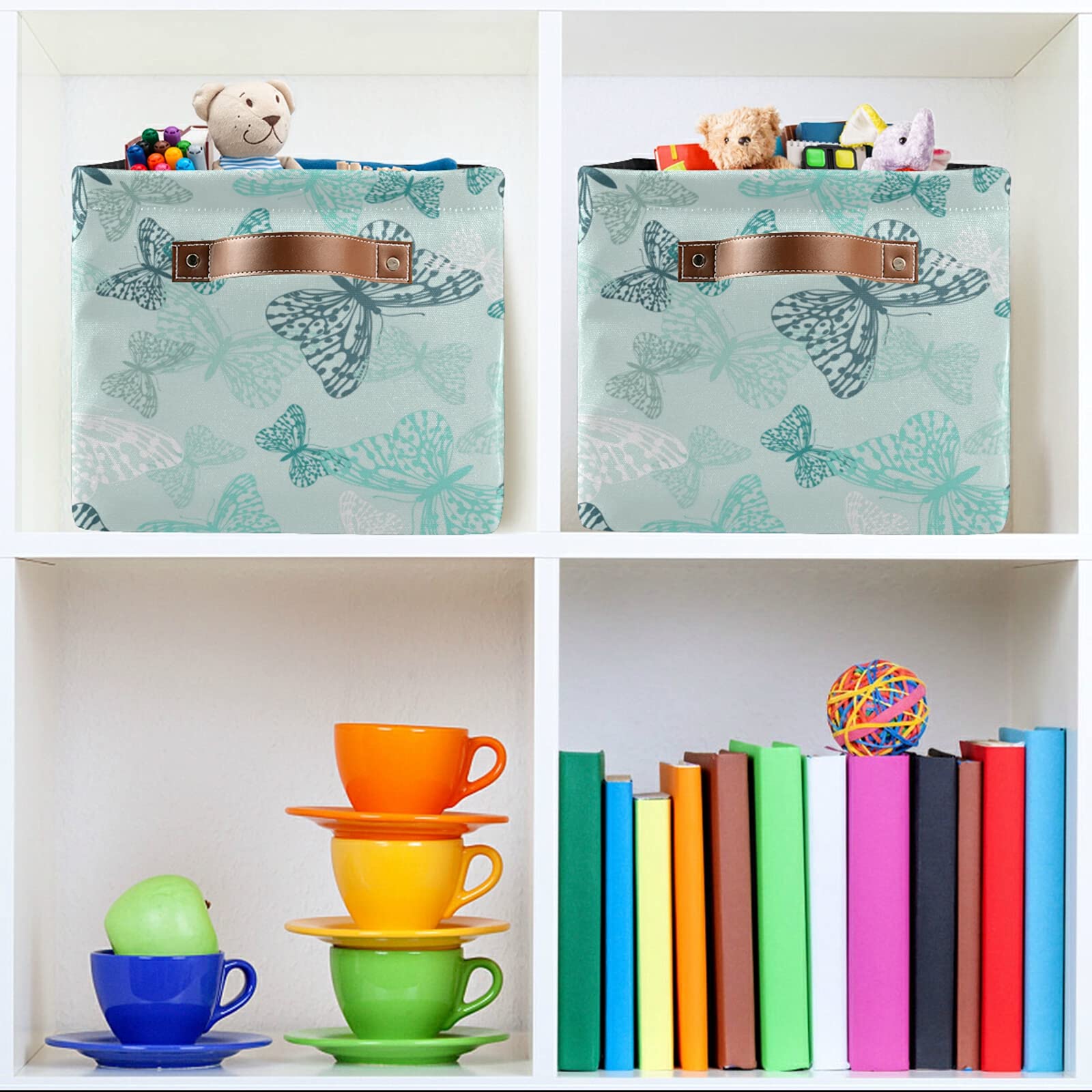 Foldable Fabric Storage Bin with Handles - Sturdy Collapsible Storage Basket Cube for Organizing Toys, Nursery, Closet, Bedroom & Office - Perfect for Home Organization & Space Saving (1-Pack)