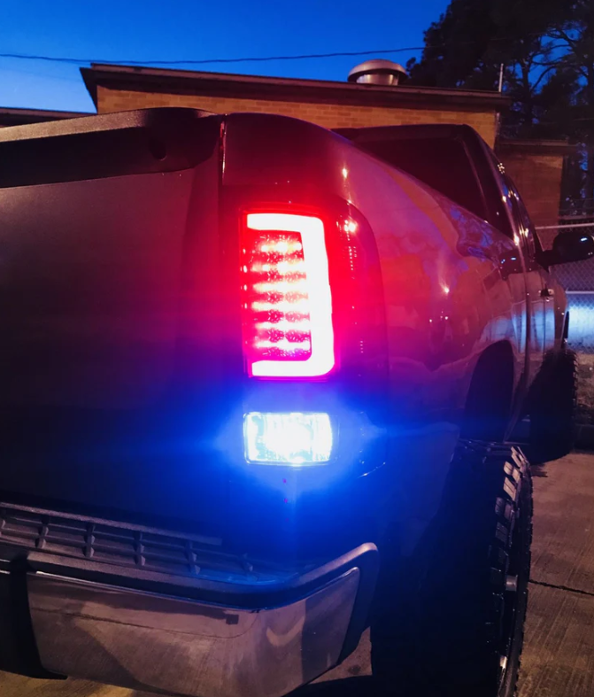 2007-2013 GMC Sierra Smoked OLED Tail Lights - High-Performance LED Brake Lights for Trucks, Enhanced Visibility & Style Upgrade for Night Driving & Off-Road Adventures