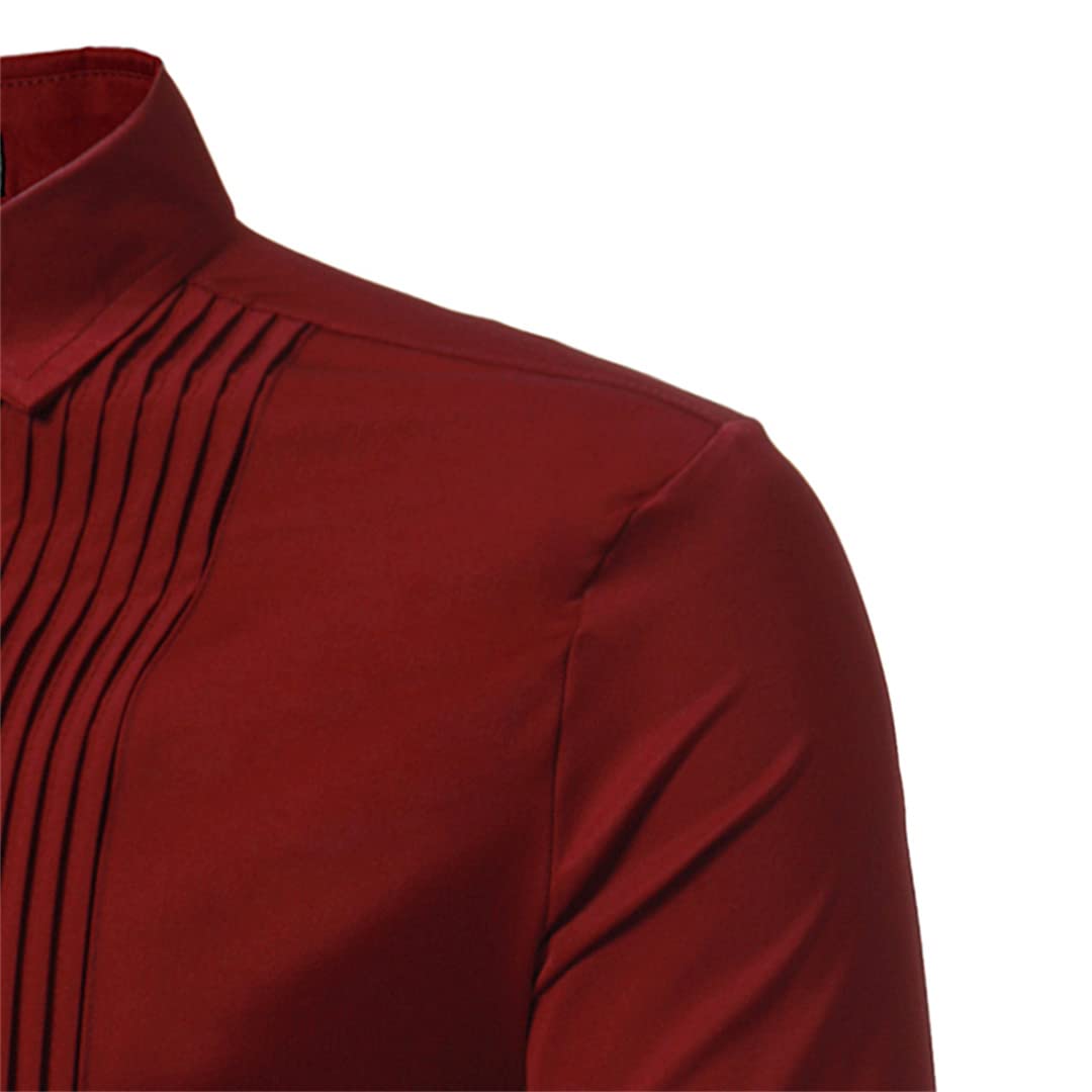 Men's Slim Fit Long Sleeve Button Down Dress Shirts - Formal Wedding & Casual Office Wear - Perfect for Groom, Business Attire & Smart Casual Occasions