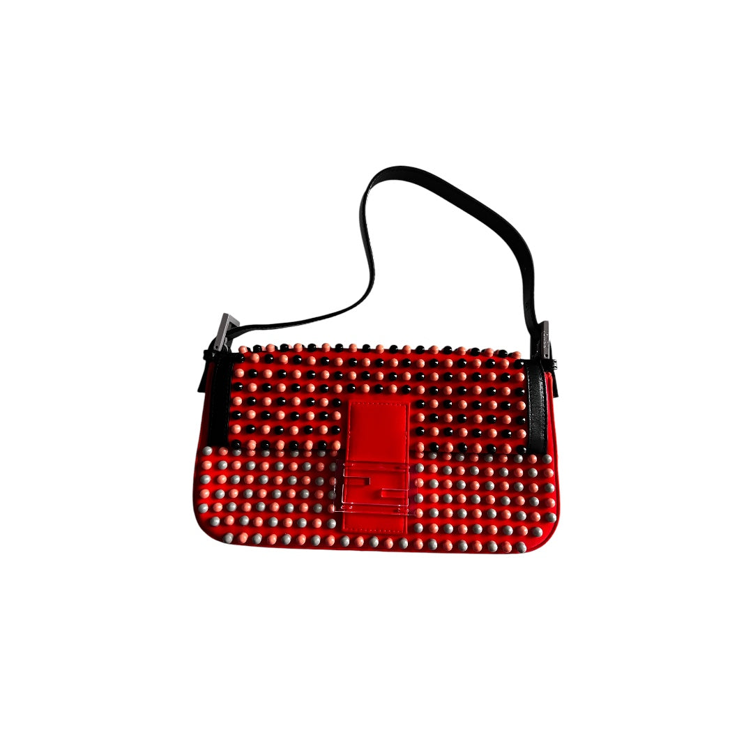 Fendi Orange Baguette Bag 2013 Capsule Collection - Stylish Crossbody Purse for Women, Perfect for Parties & Evening Events