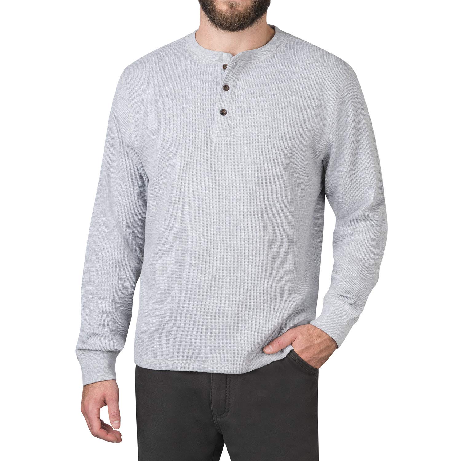 Best Men's Long-Sleeve Waffle Henley Shirts for Outdoor Adventures - Comfortable & Durable American Outdoorsman Shirt for Hiking, Camping & Casual Wear