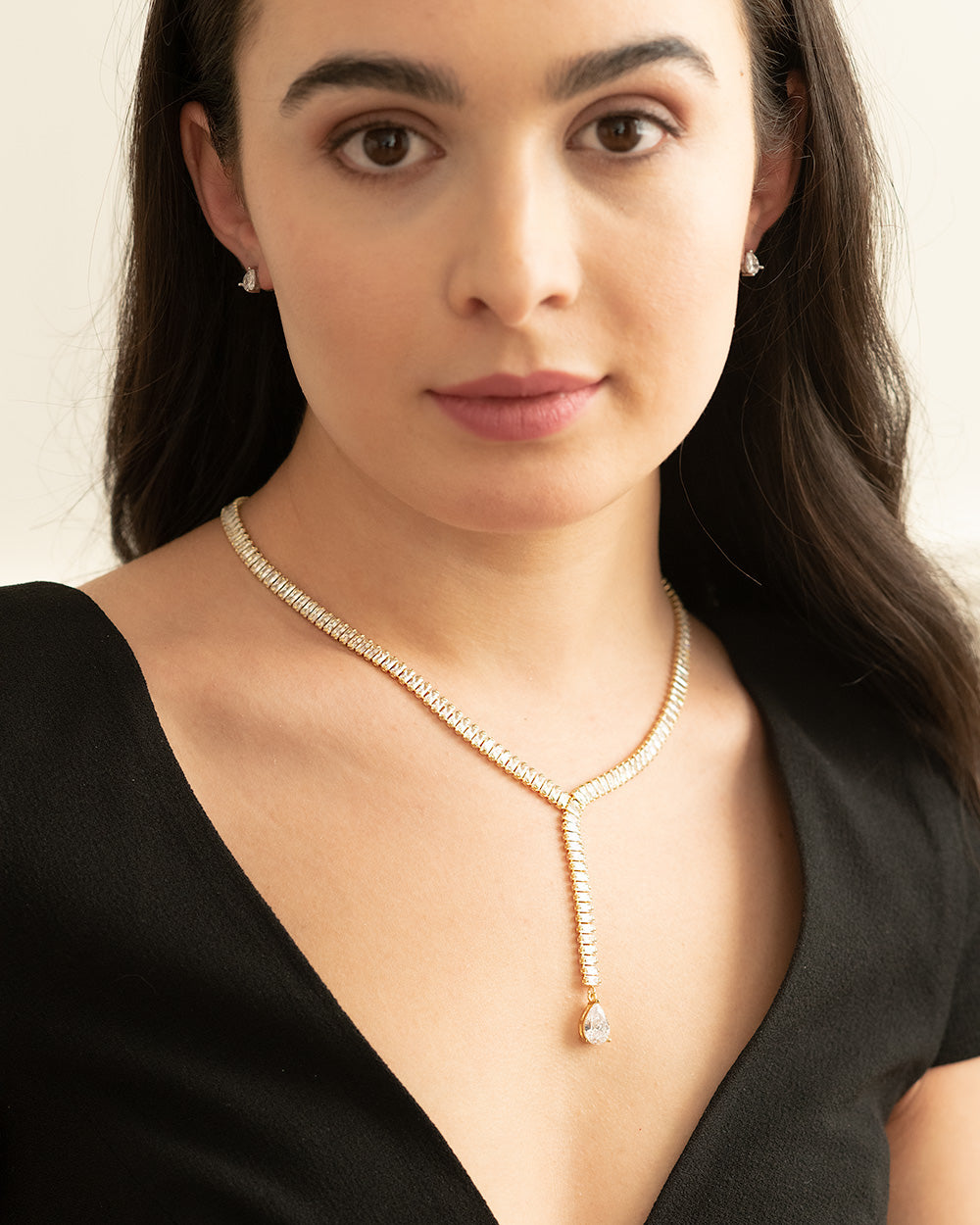 Carlina Drop Necklace - Elegant Gold Pendant for Women | Perfect for Weddings, Parties & Everyday Wear