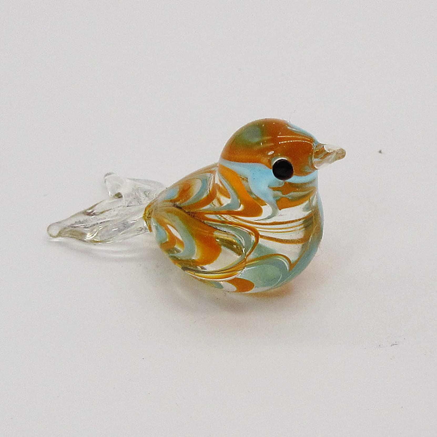 Handmade Mini Glass Bird Statue - Easter Decor, Small Animal Figurine, Lovely Bird Ornament for Home, Office Desk Decor | Perfect for Easter Gifts, Spring Decorations & Collectible Displays