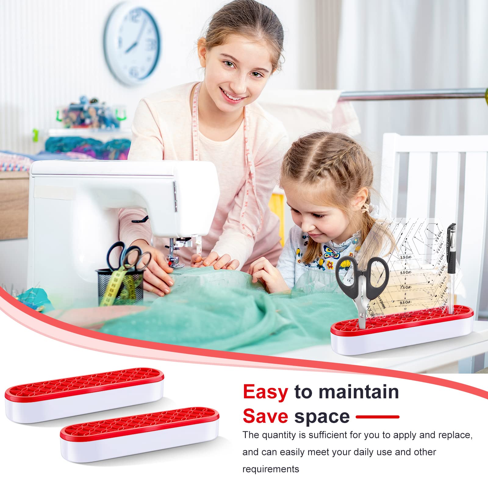 Yexiya 3-Piece Quilting Ruler Holder Set - Silicone Sewing Tool Organizer for Scissors, Markers & Craft Accessories - Perfect for Quilting, Sewing & Cosmetic Storage