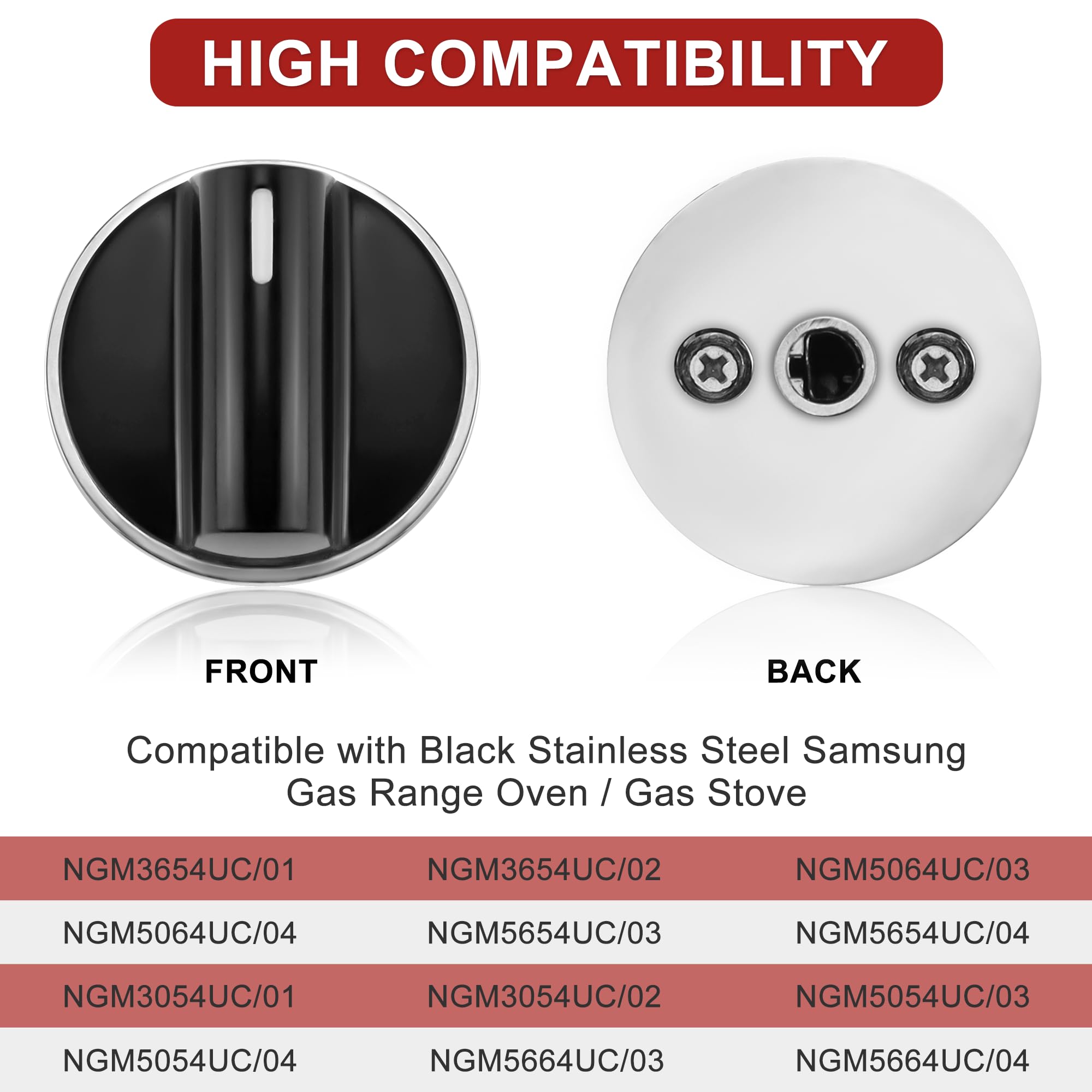 AMI PARTS 00650847 Stove Knobs - 5 Pack Replacement Knobs Compatible with Bosch Stove, Oven & Gas Range (Fits Models 00650847, 650847, 1999734, AH3480601) - Perfect for Kitchen Upgrades & Appliance Repair