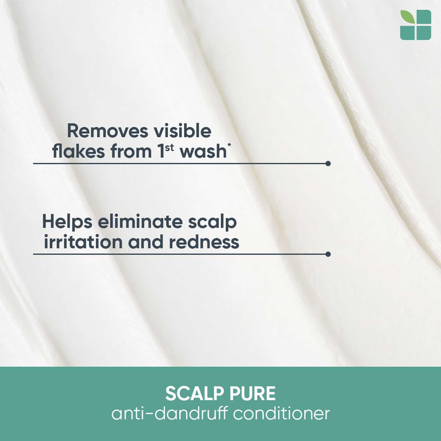 Biolage Professional Scalppure Anti-Dandruff Conditioner - Visible Flake Removal from First Use with Bergamot - Deep Scalp Treatment for Men & Women - Cruelty-Free 98g - Perfect for Dry, Itchy Scalp & Dandruff Control at Home or Salon